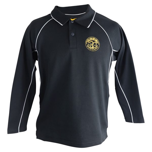 Lara P/S Long Sleeve Polo Top