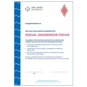Social Awareness Focus Cert.