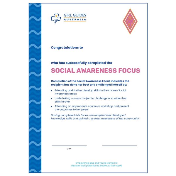 Social Awareness Focus Cert.