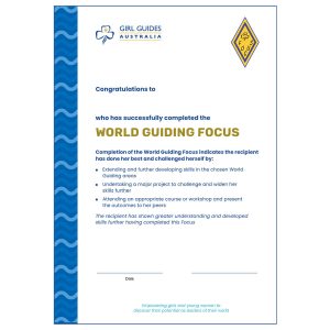 World Guiding Focus Cert.