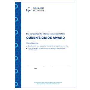 Queen's Guide Interest Cert.