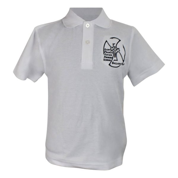 St Francis PE Polo SS White