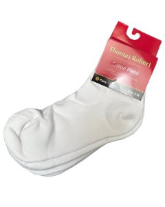 White Sport Sock Plain 3 Pack