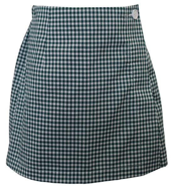 GINGHAM SKORT - GREEN/WHITE