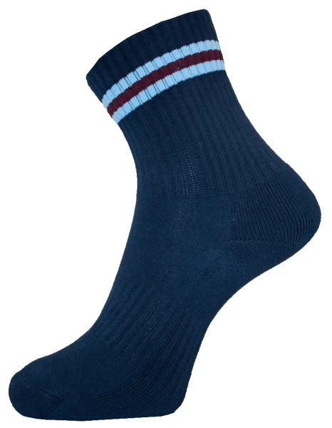 Navy/Sky/Maroon PE Sock 2PK