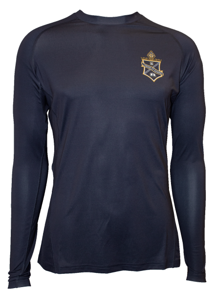 Mentone Grammar Compression Top Long Sleeve - Navy and White