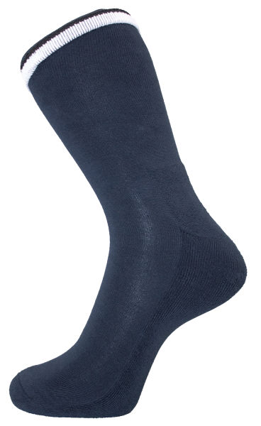 Navy Sock White Tip 2PK