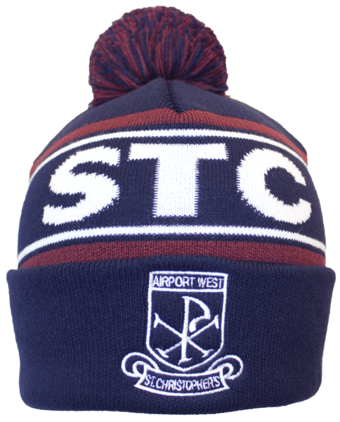 St Christopher Pom Pom Beanie