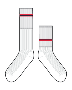 Trinity Anglican Academic Sock White